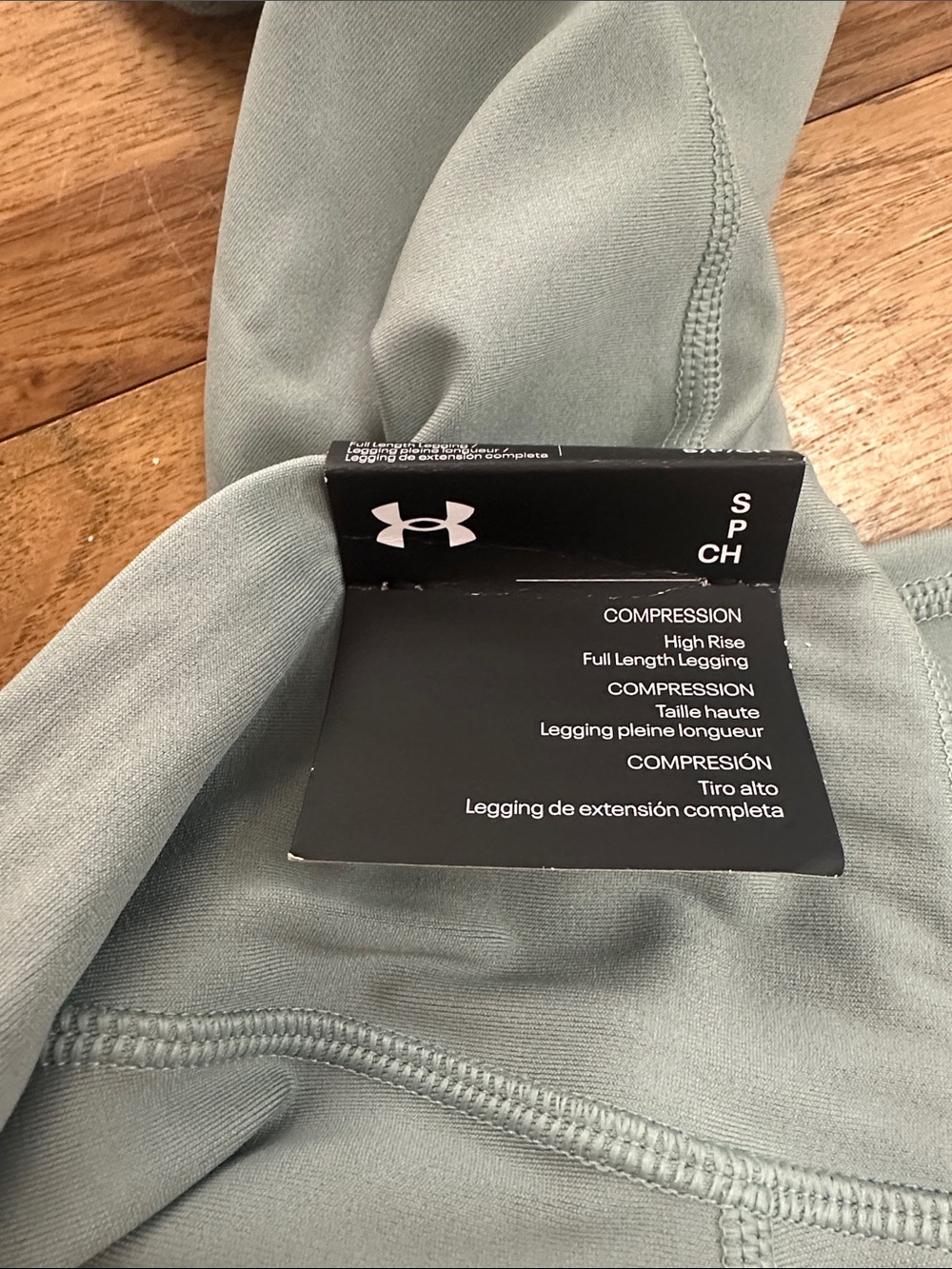 Under Armour High-Rise Full Length compression Leggings Sage new with tags small
